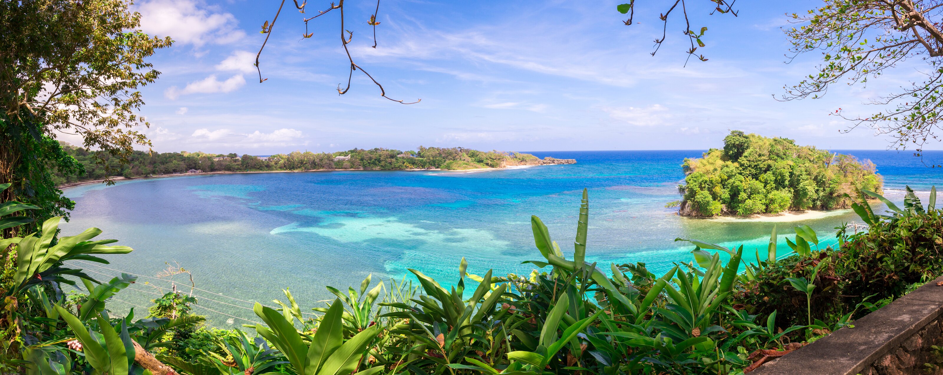 Jamaica's tropical Caribbean coast